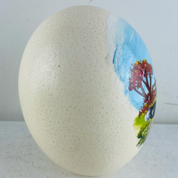 Vintage Hand-Painted Ostrich Egg - Picture 6 of 11